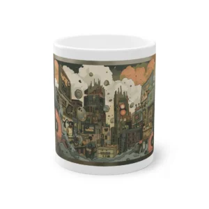 Retro Gadget Cityscape Mug