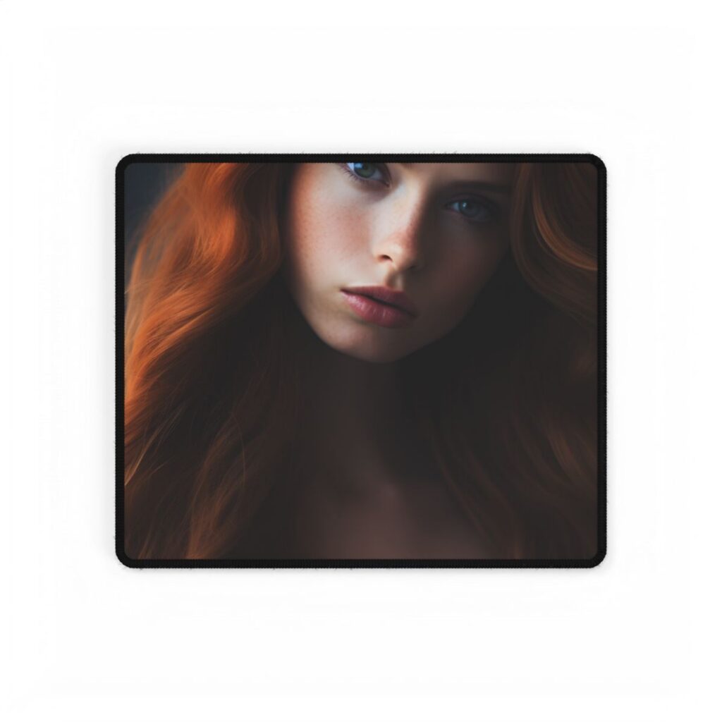 Confident Redhead Model: Empowered Super Sexy Artwork - Desk Mat