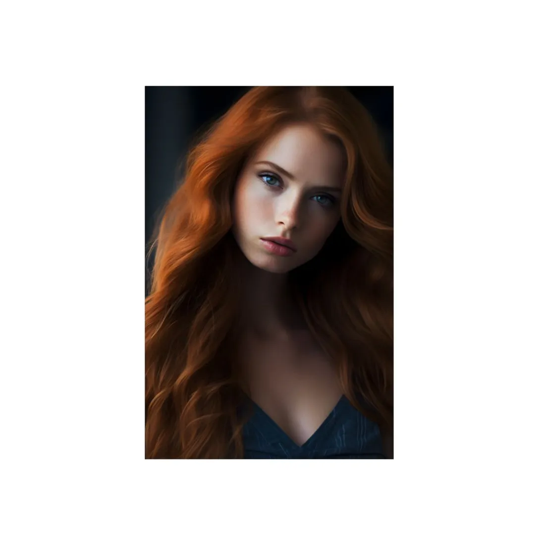 Confident Redhead Model: Empowered Super Sexy - Metal Poster