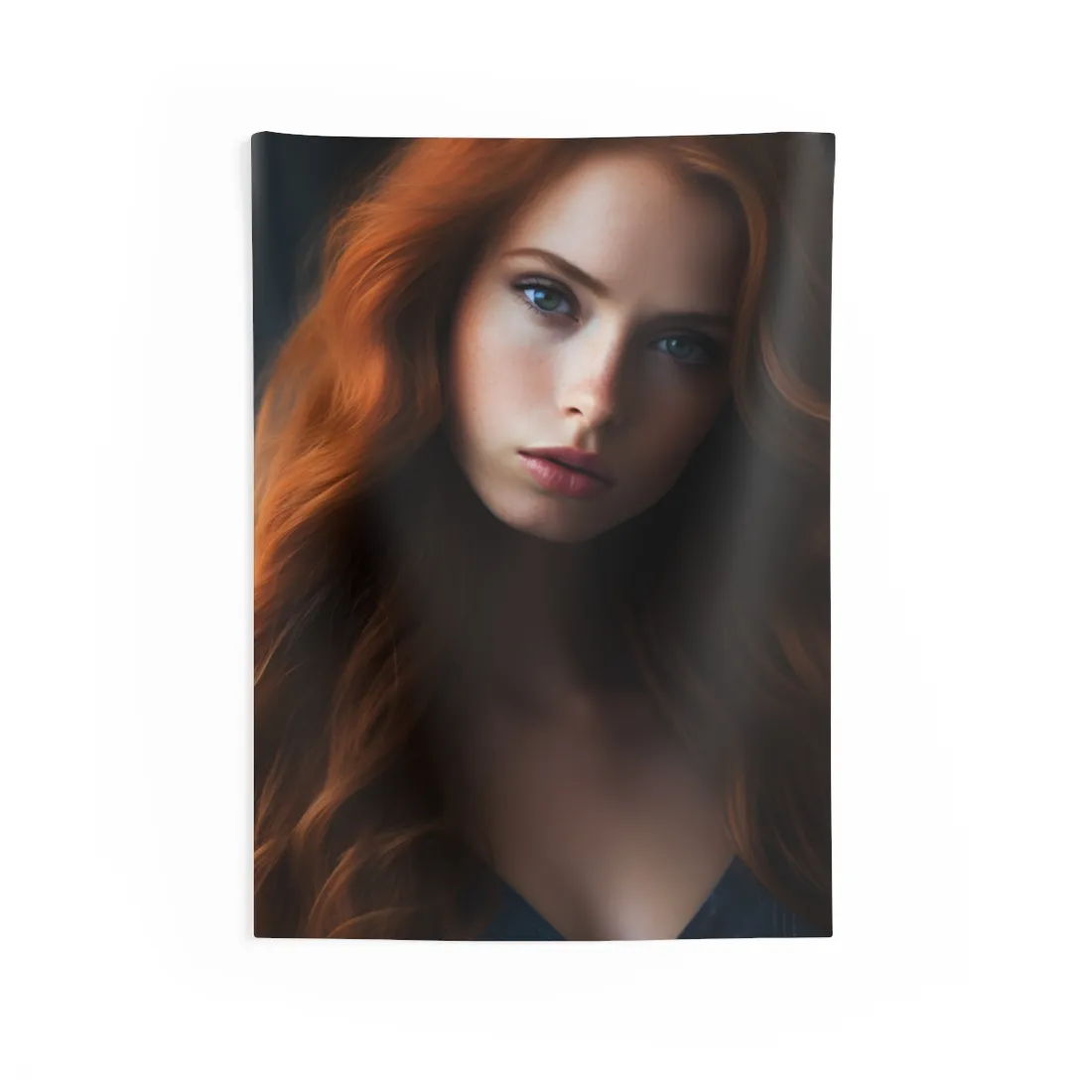 Confident Redhead Model: Empowered Super Sexy - Wall Tapestry
