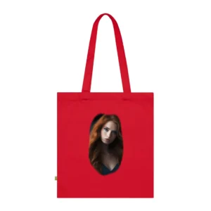 Woman with Long Red Hair, Navy Tote Bag