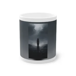 Woman Standing in Dark Water Mug