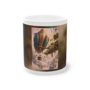 Airship Above Floating City Mug