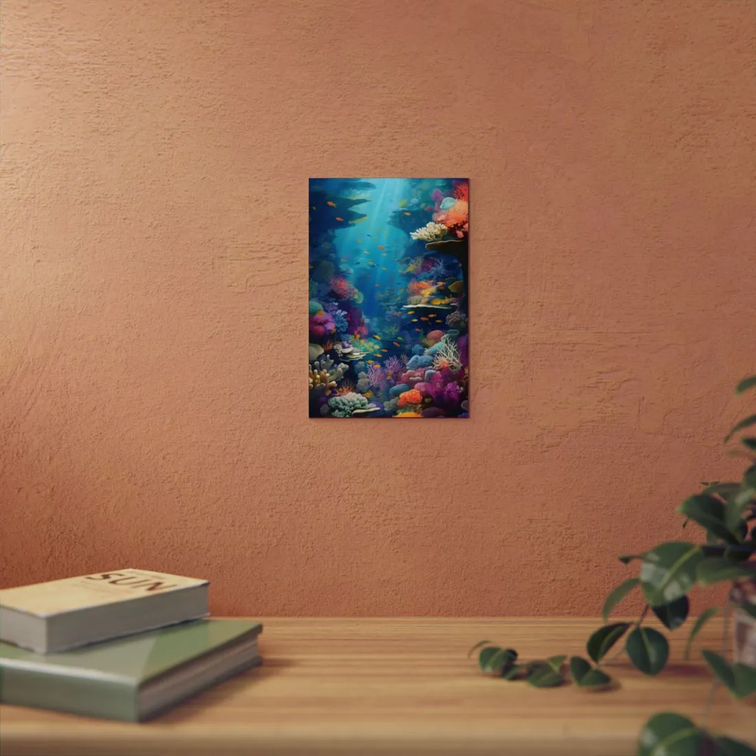 Coral Reef Celebration: Vibrant Marine Life - Metal Poster
