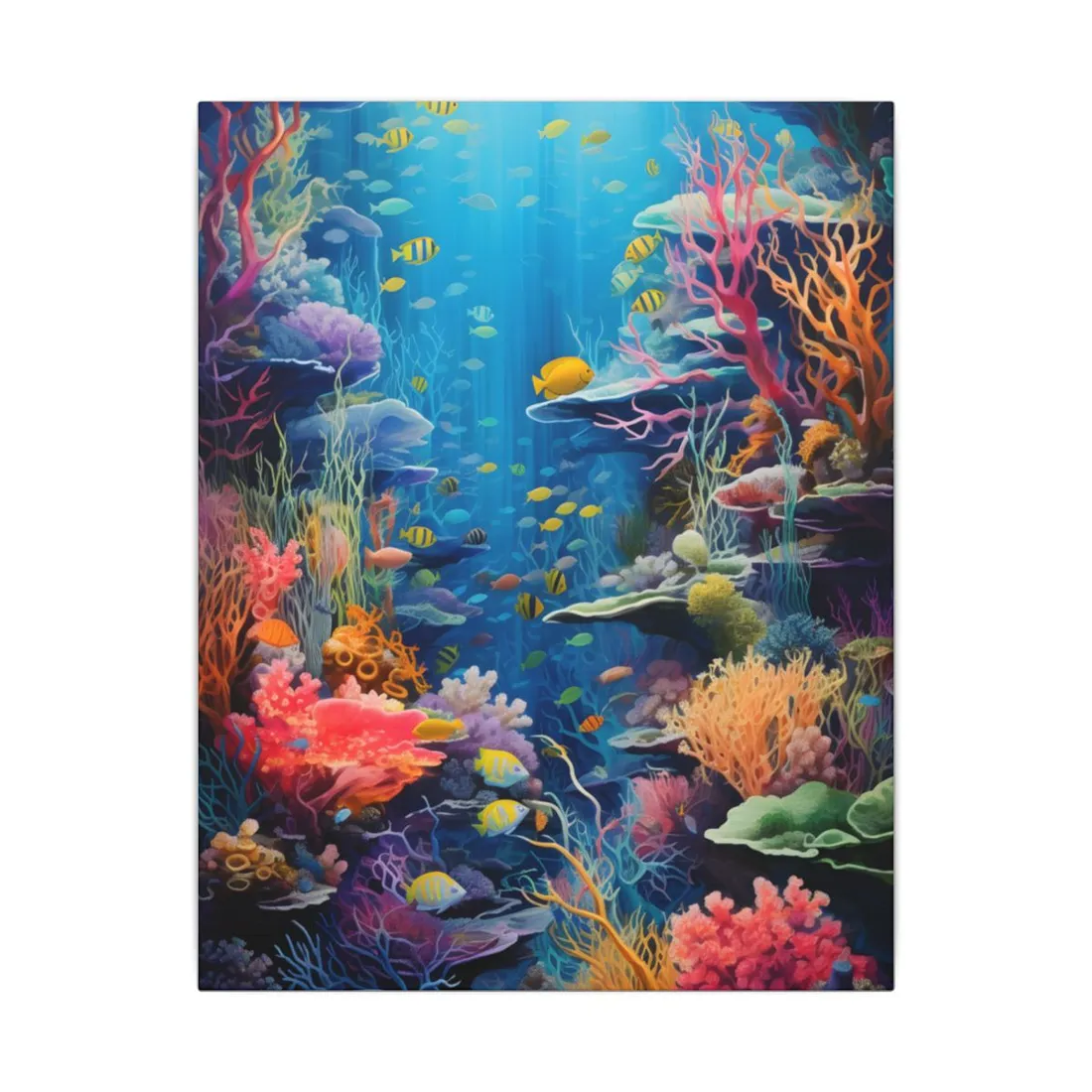 Coral Reef Sanctuary: Teeming Underwater - Canvas