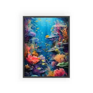 Vibrant Coral Reef Framed Poster