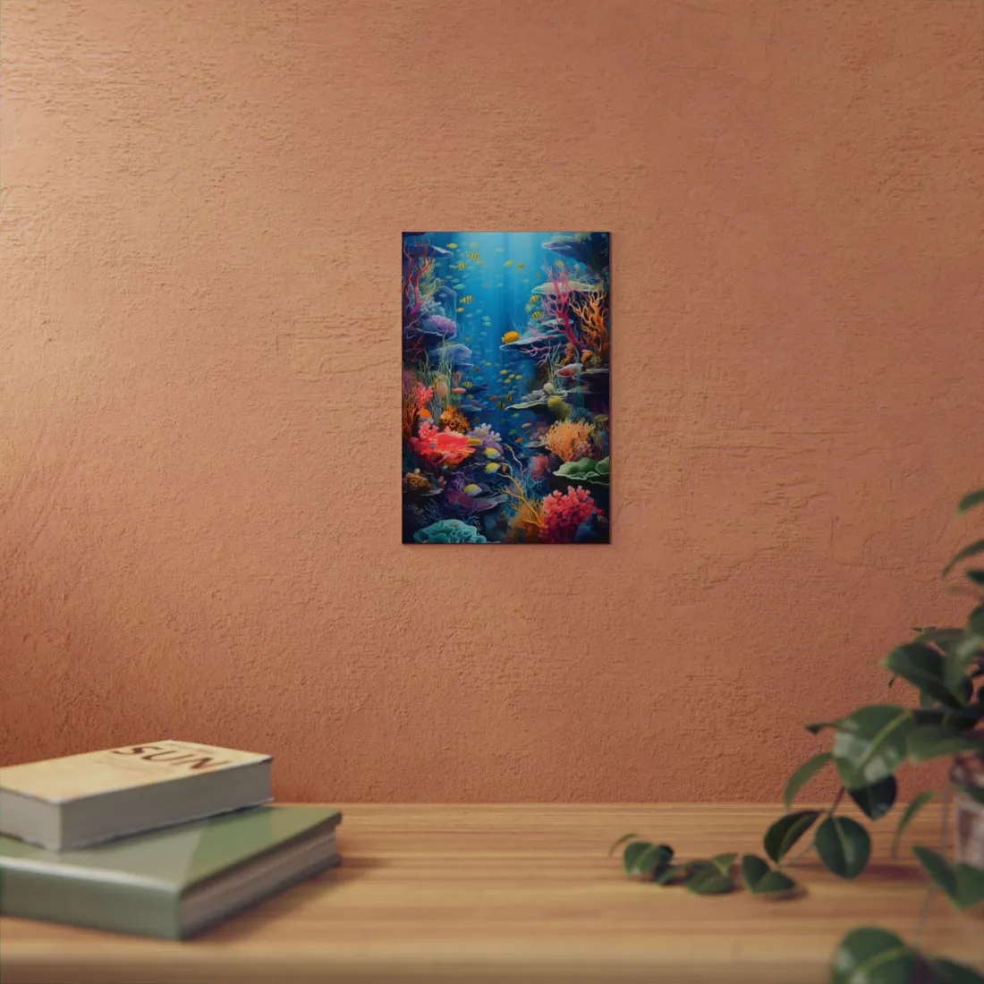 Coral Reef Sanctuary: Teeming Underwater - Metal Poster