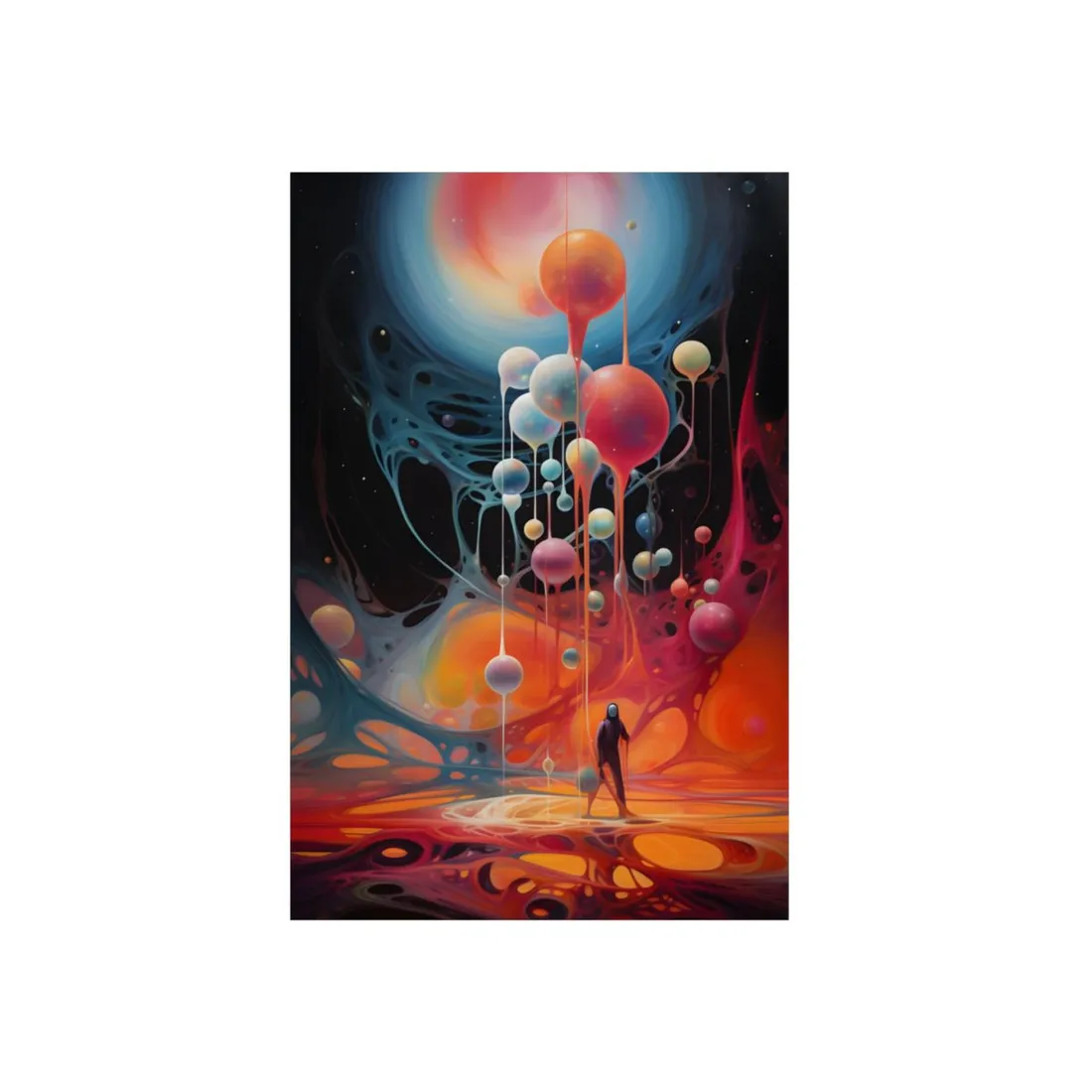 Cosmic Art Gallery: Enchanting Celestial Realm - Metal Poster