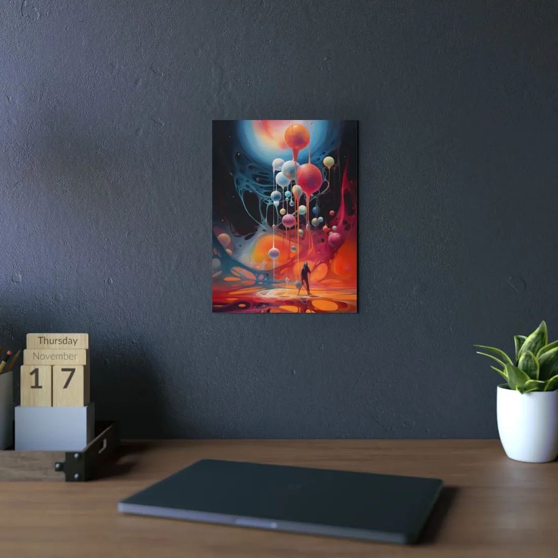 Cosmic Art Gallery: Enchanting Celestial Realm - Metal Poster