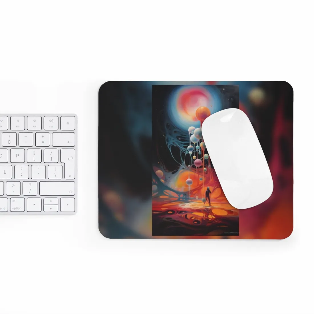 Cosmic Art Gallery: Enchanting Celestial Realm - Mouse Pad
