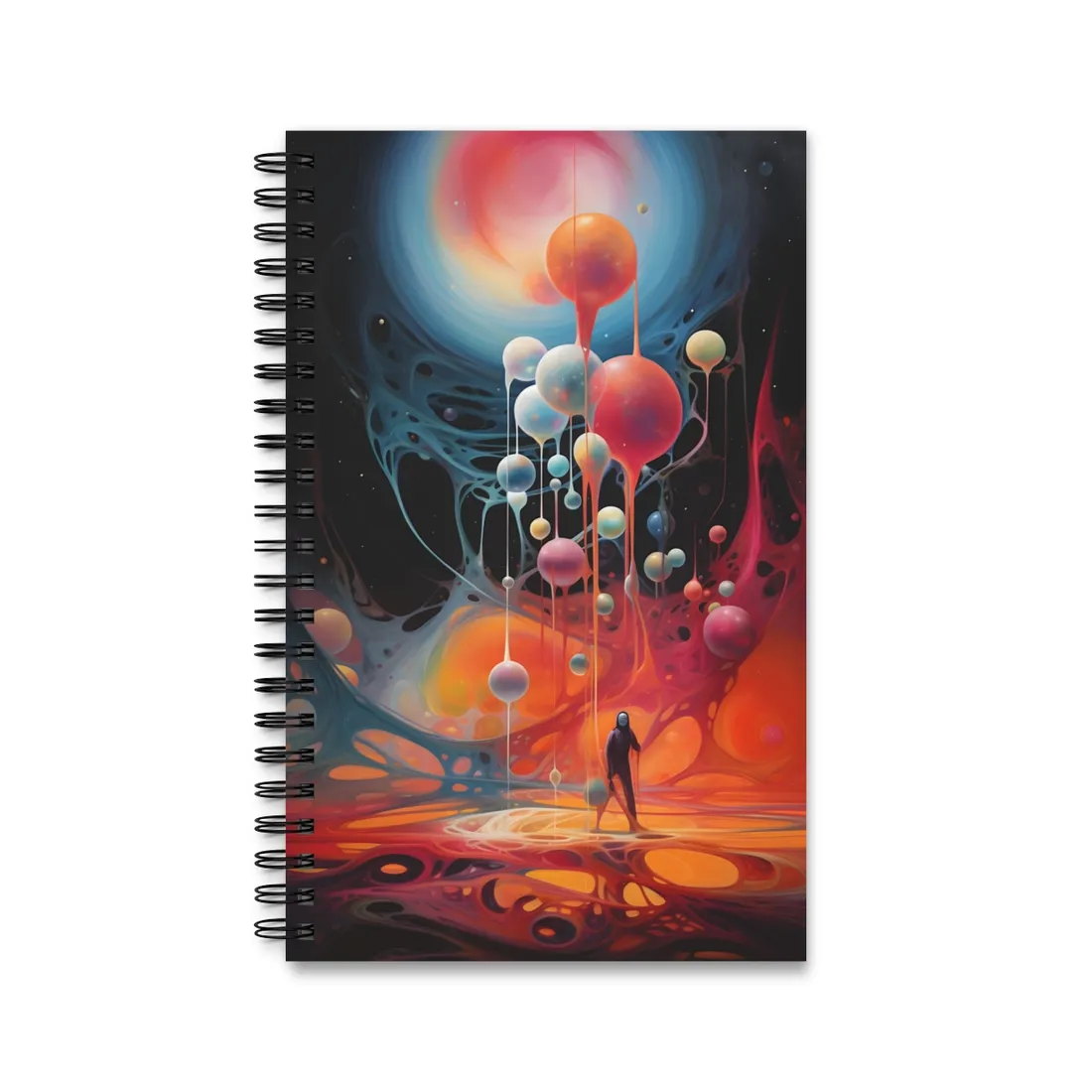 Cosmic Art Gallery: Enchanting Celestial Realm - Spiral Notebook