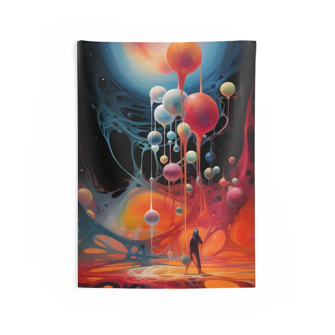 Cosmic Art Gallery: Enchanting Celestial Realm - Wall Tapestry