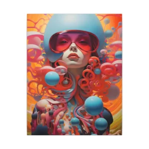 Chromatic Bubble Portrait Canvas Print