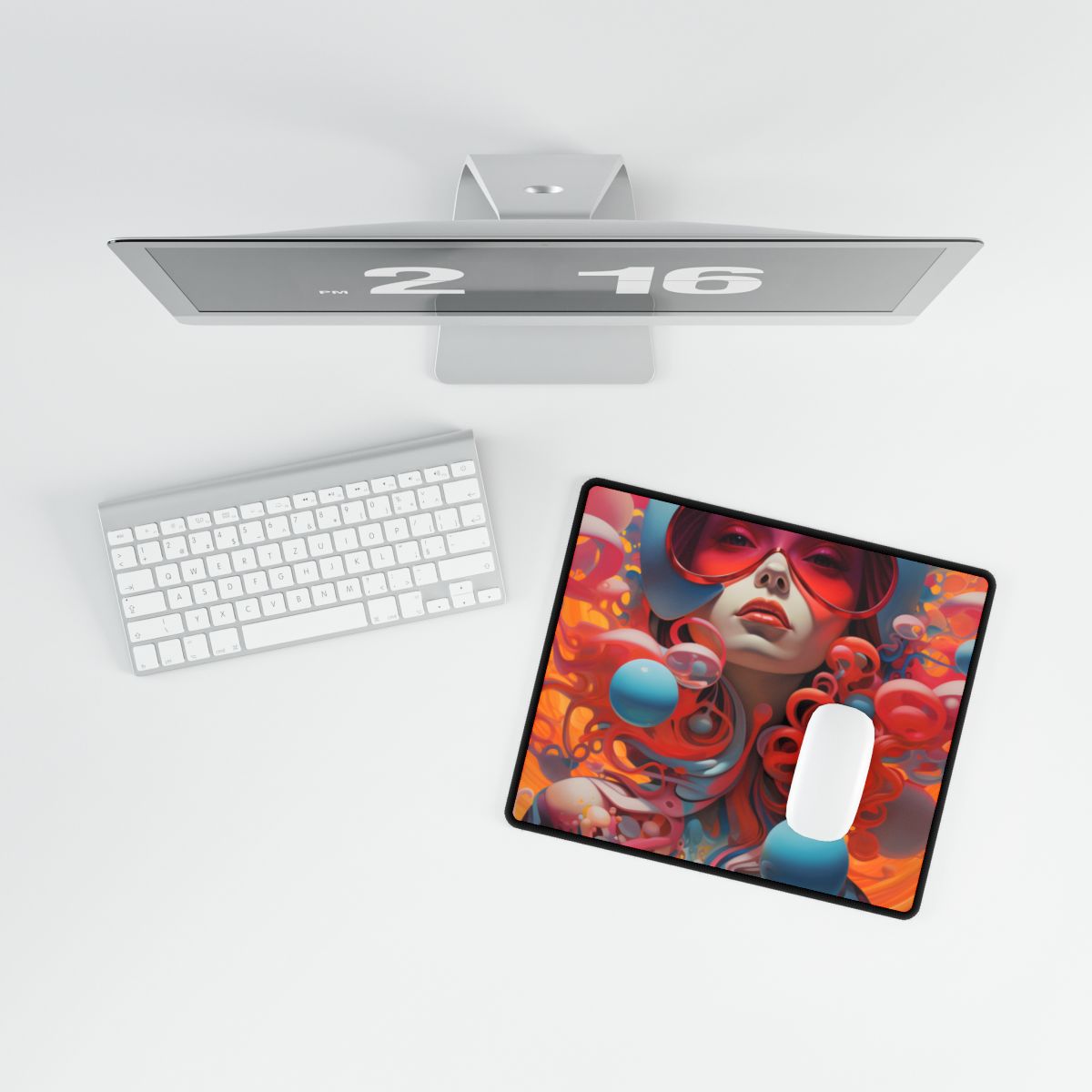 Cosmic Art: Modern Space Art Gallery - Desk Mat