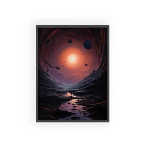 Glowing Vortex Journey Framed Poster