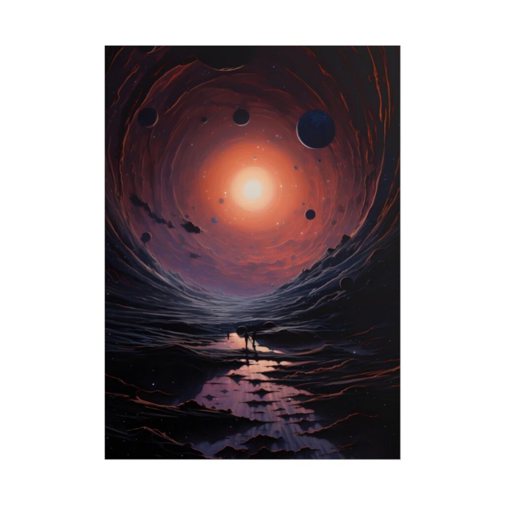 Cosmic Black Hole: A Massive Planet's Orbit in Space - Poster
