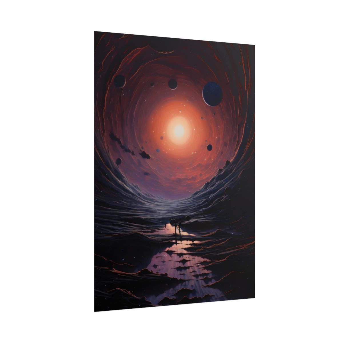 Cosmic Black Hole: A Massive Planet's Orbit in Space - Poster