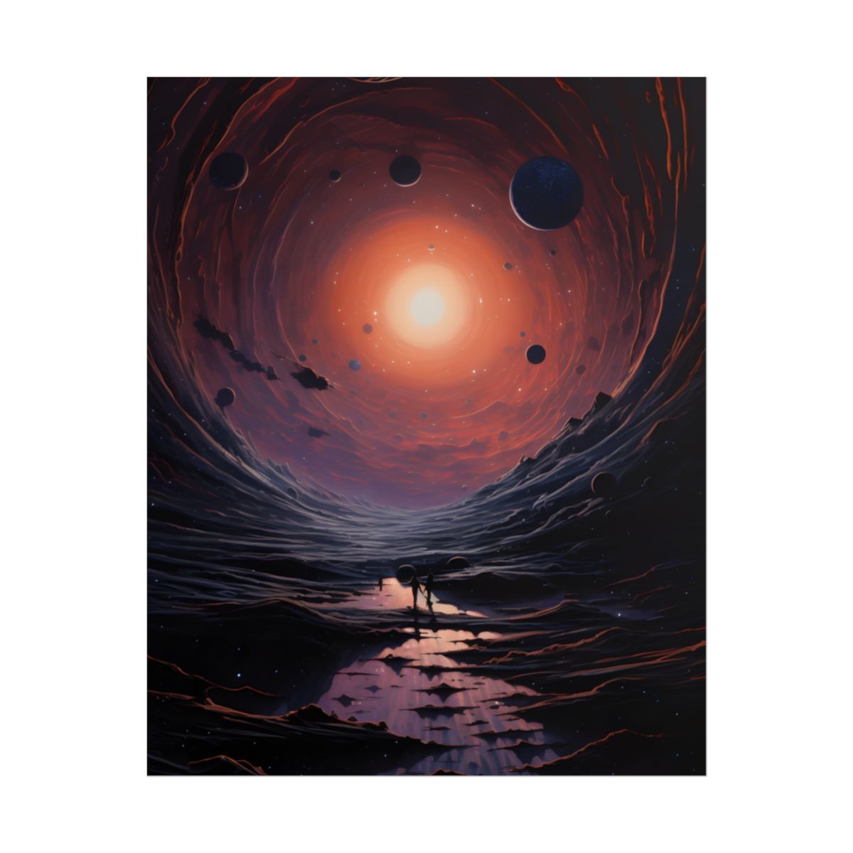 Cosmic Black Hole: A Massive Planet's Orbit in Space - Poster