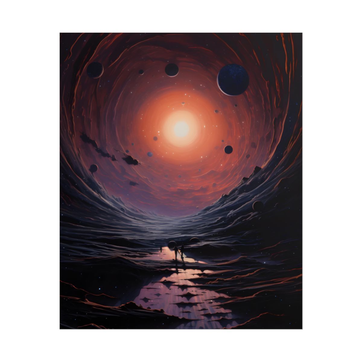 Cosmic Black Hole: A Massive Planet's Orbit in Space - Poster