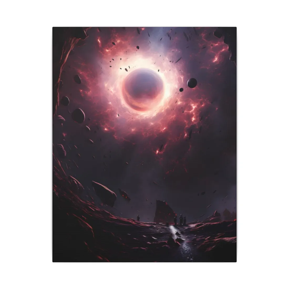 Cosmic Black Hole: Massive Planet in Stellar Orbit - Canvas