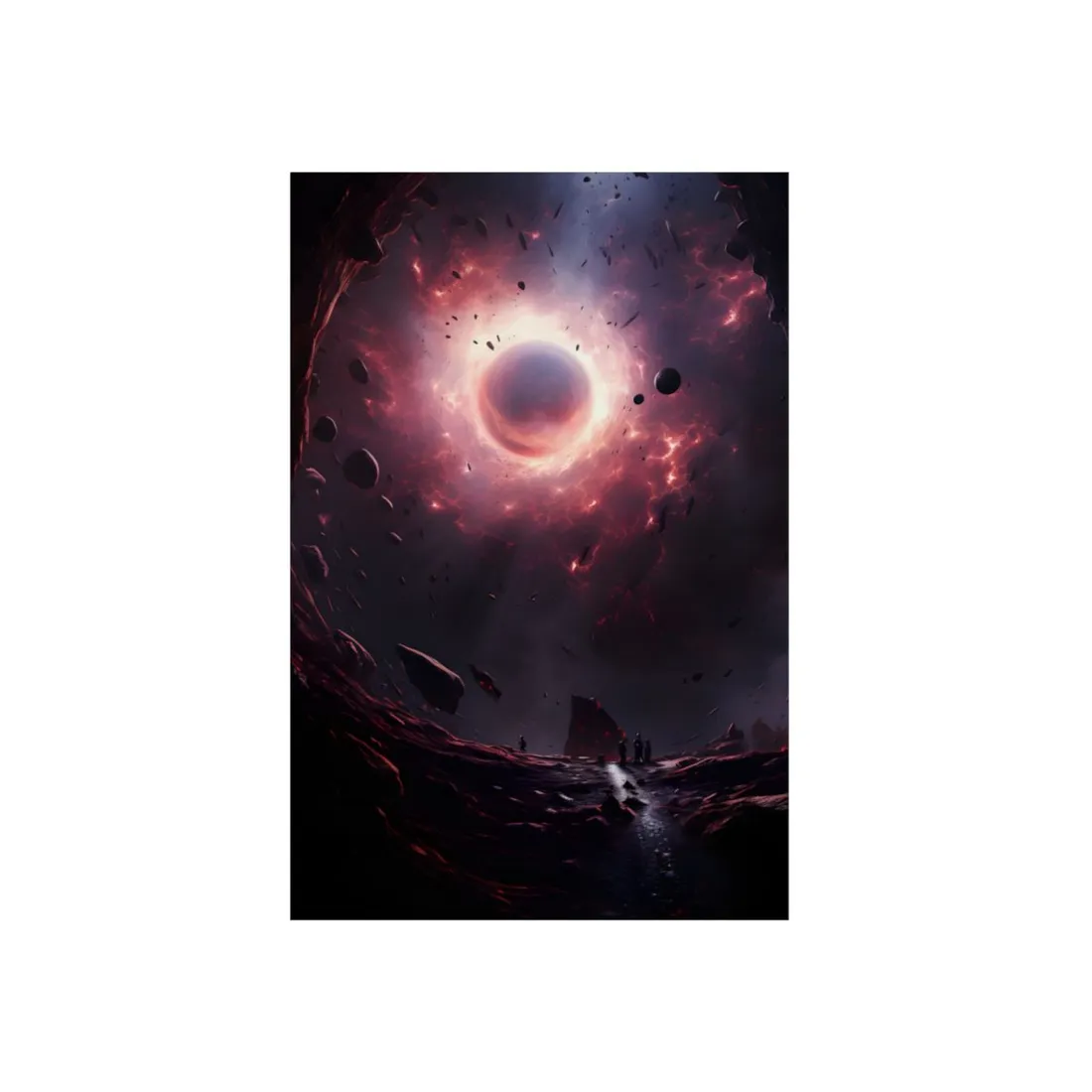 Cosmic Black Hole: Massive Planet in Stellar Orbit - Metal Poster