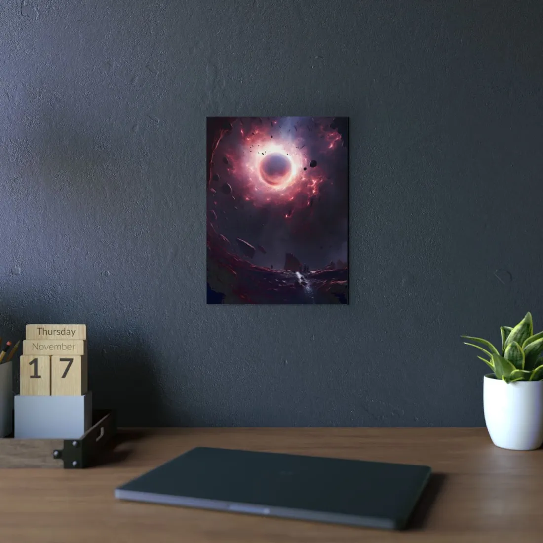 Cosmic Black Hole: Massive Planet in Stellar Orbit - Metal Poster