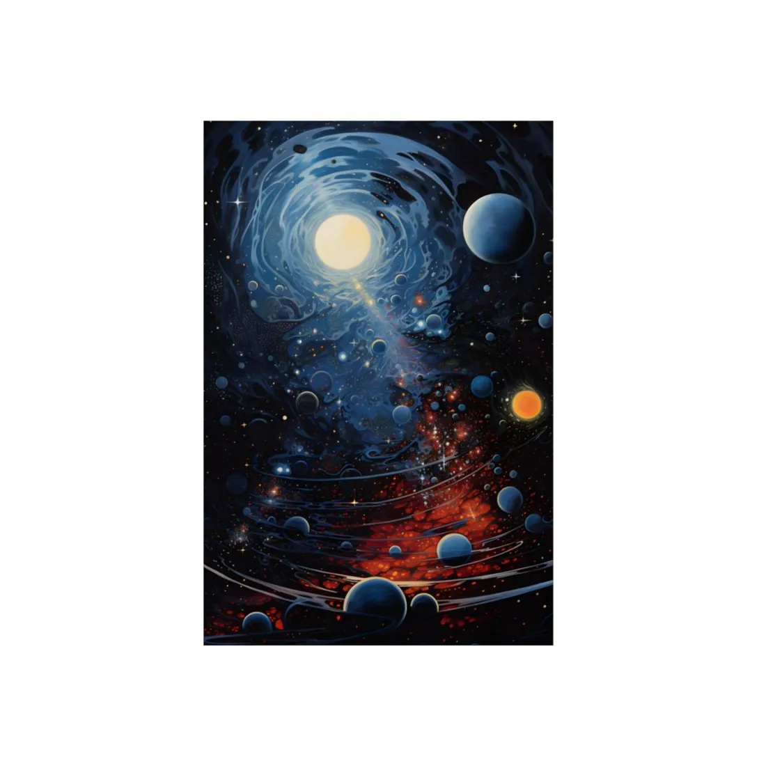 Cosmic Black Hole: Mysterious Universe in Space - Metal Poster
