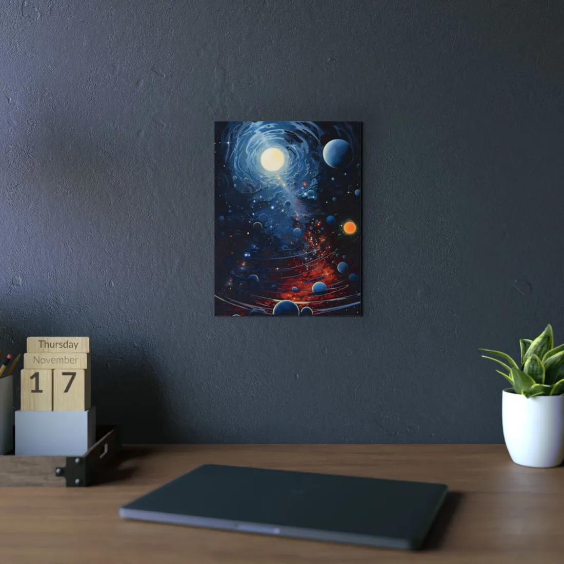 Cosmic Black Hole: Mysterious Universe in Space - Metal Poster