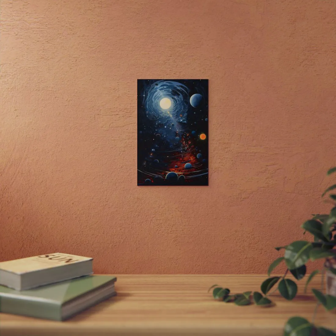 Cosmic Black Hole: Mysterious Universe in Space - Metal Poster