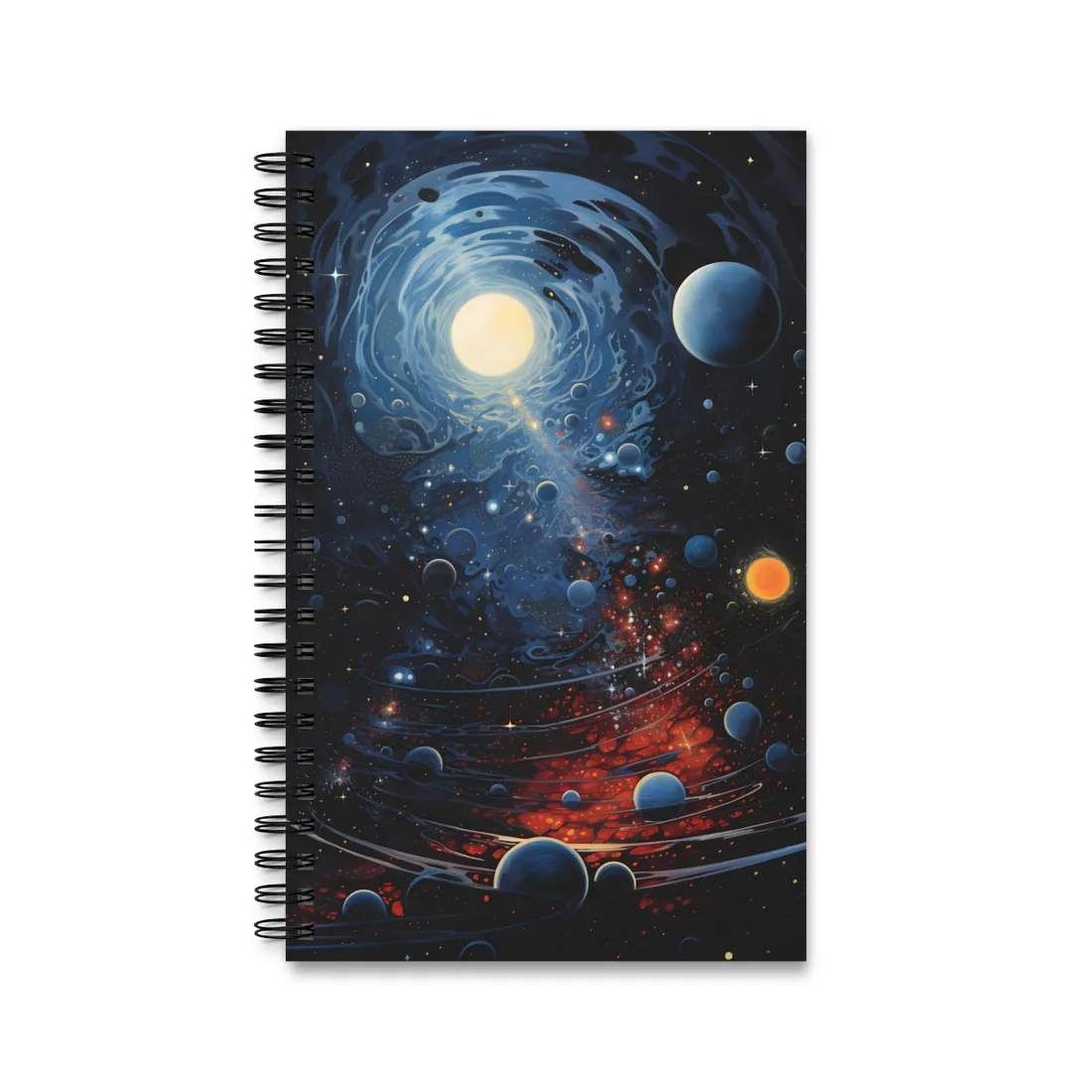 Cosmic Black Hole: Mysterious Universe in Space - Spiral Notebook