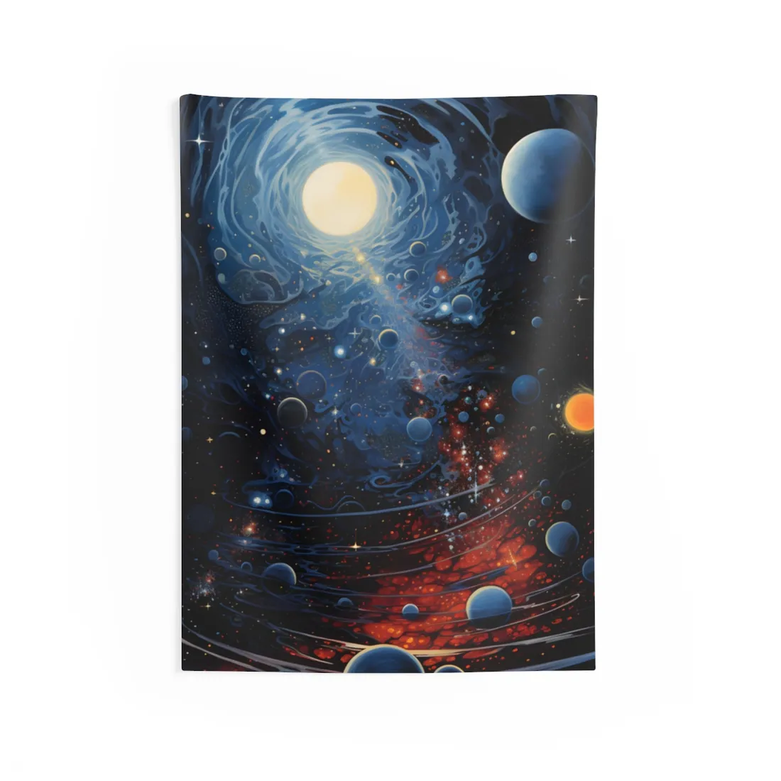 Cosmic Black Hole: Mysterious Universe in Space - Wall Tapestry
