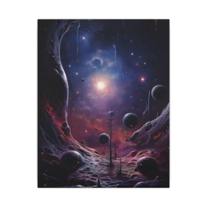 Floating Spheres in Space Canvas Print