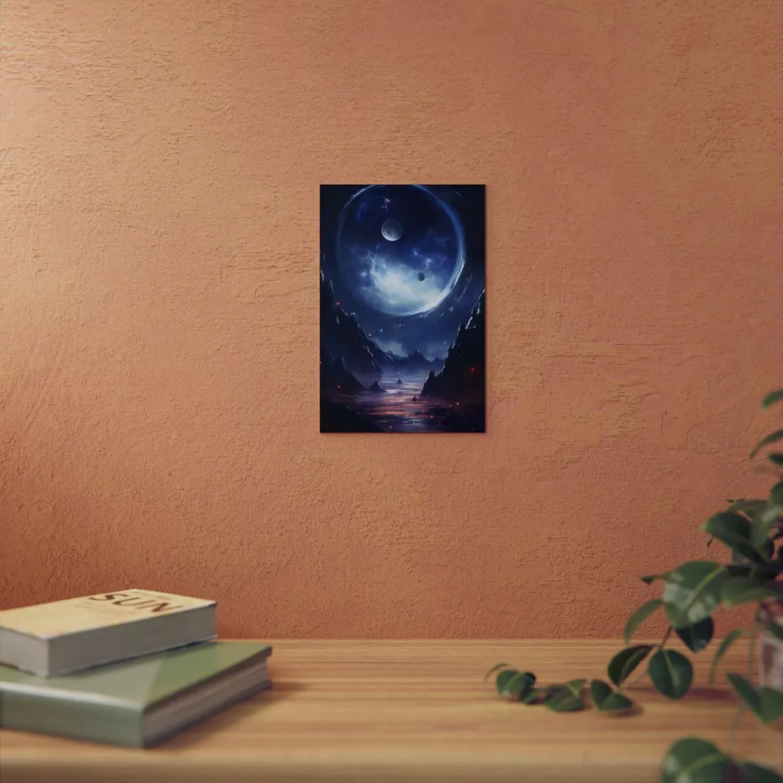 Cosmic Encounter: Black Hole Space Art - Metal Poster