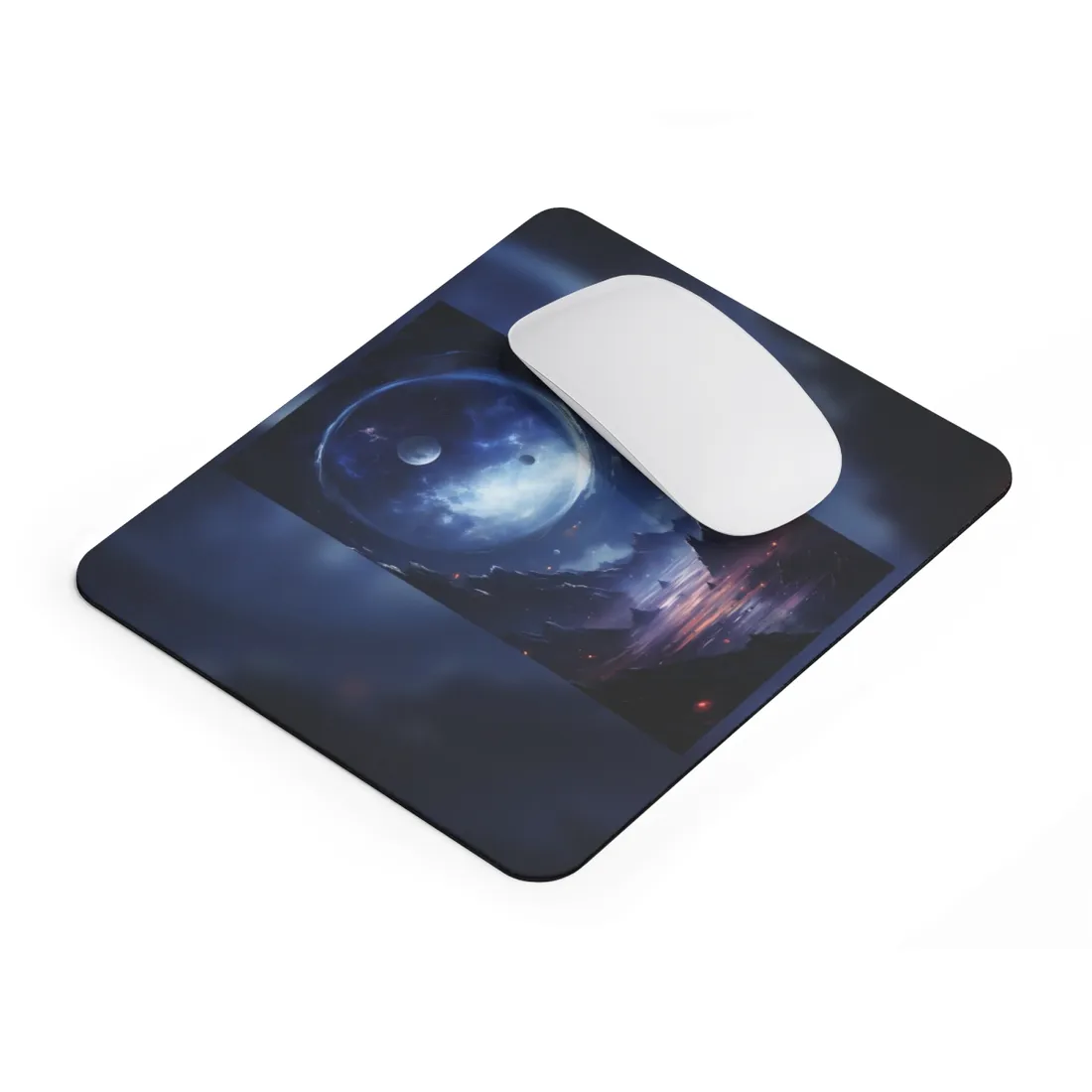 Cosmic Encounter: Black Hole Space Art - Mouse Pad