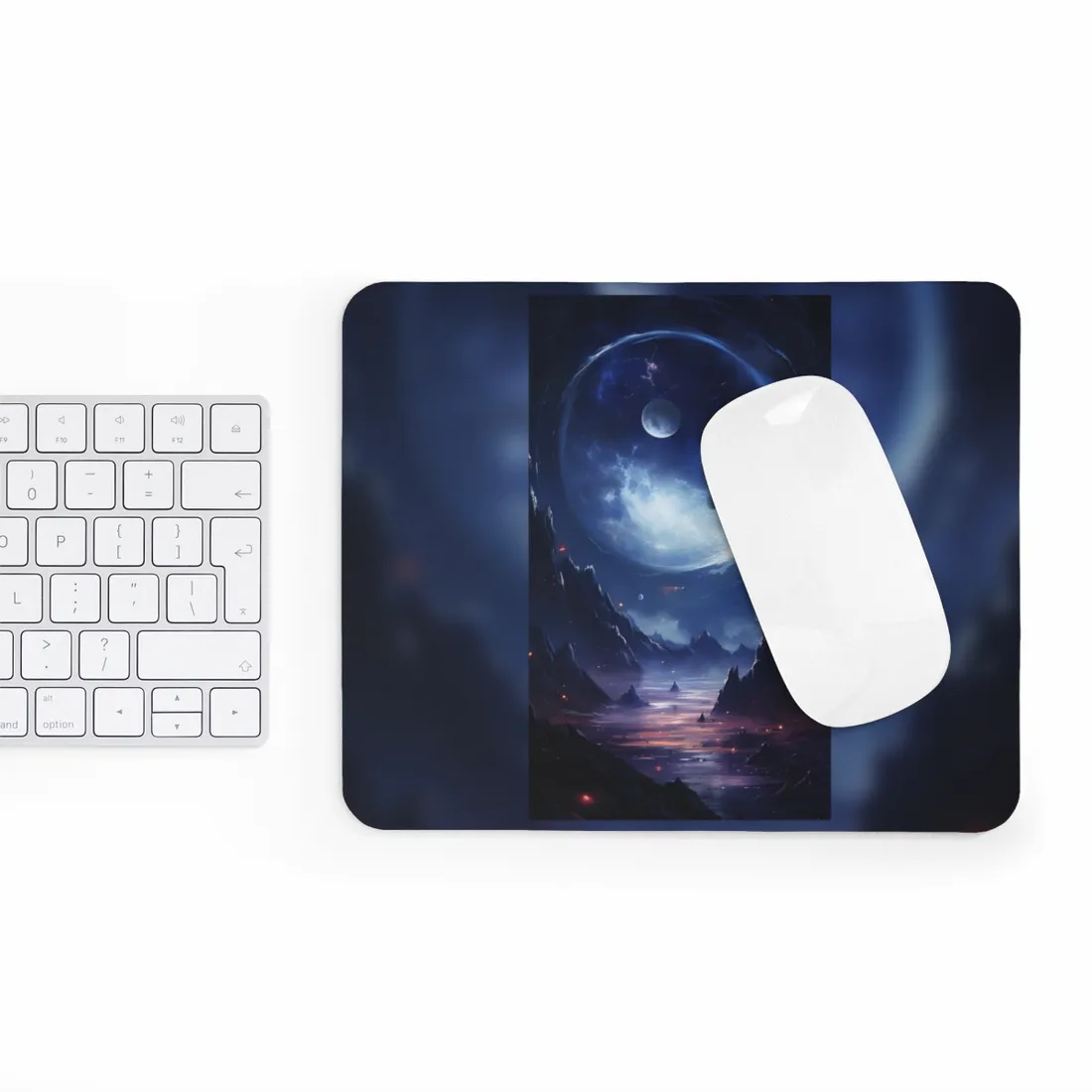 Cosmic Encounter: Black Hole Space Art - Mouse Pad