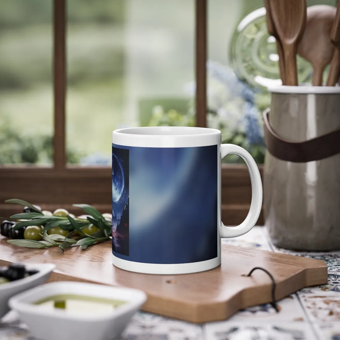 Cosmic Encounter: Black Hole Space Art - Mug