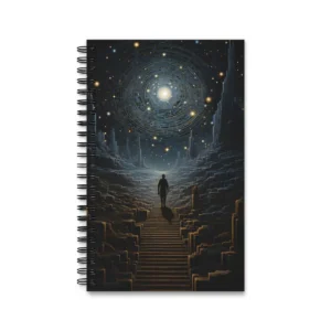 Figure on Stone Staircase Spiral Notebook