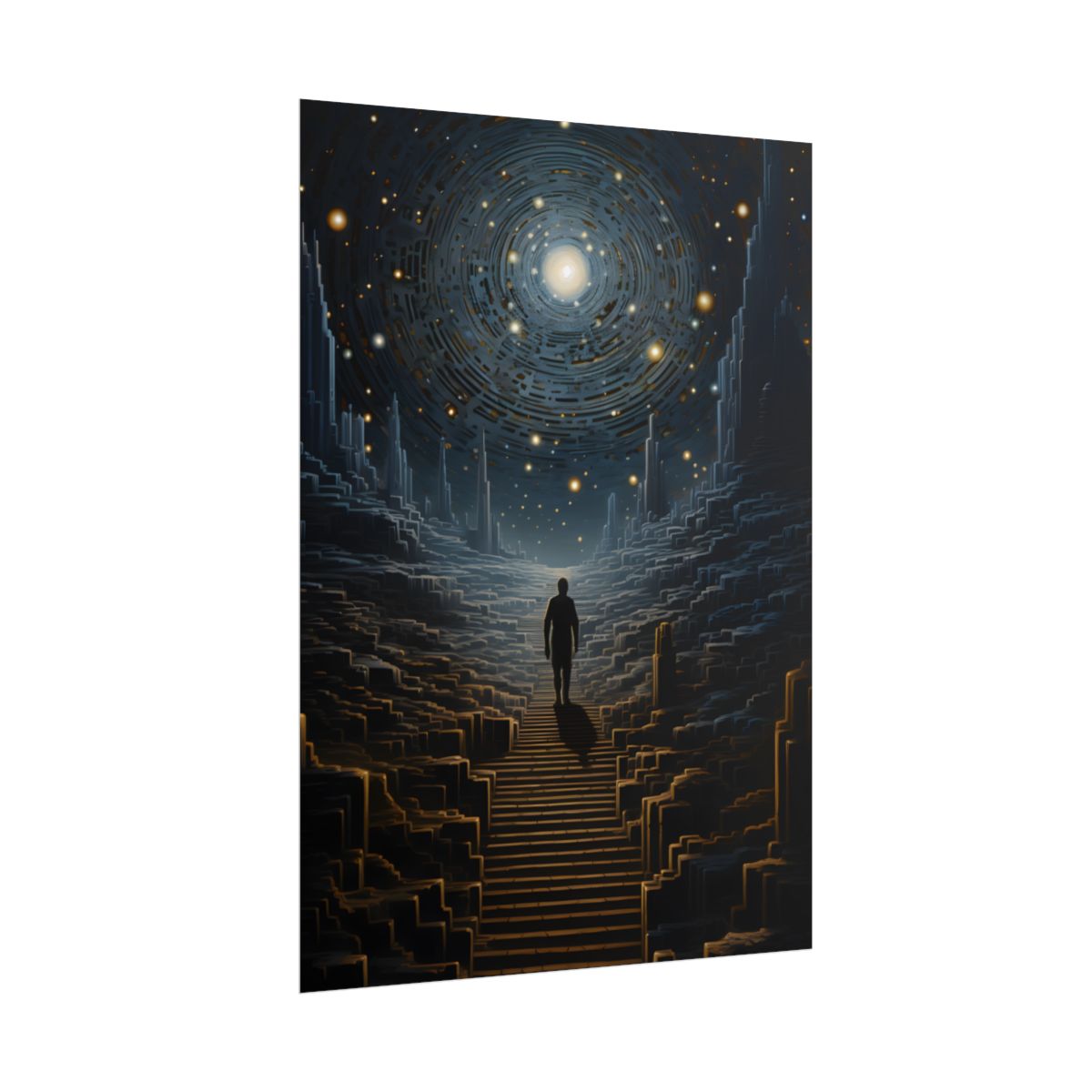 Cosmic Journey: Digital Art with Galaxy Stars - Poster