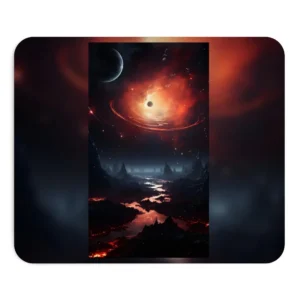 Crimson Nebula Landscape Mouse Pad