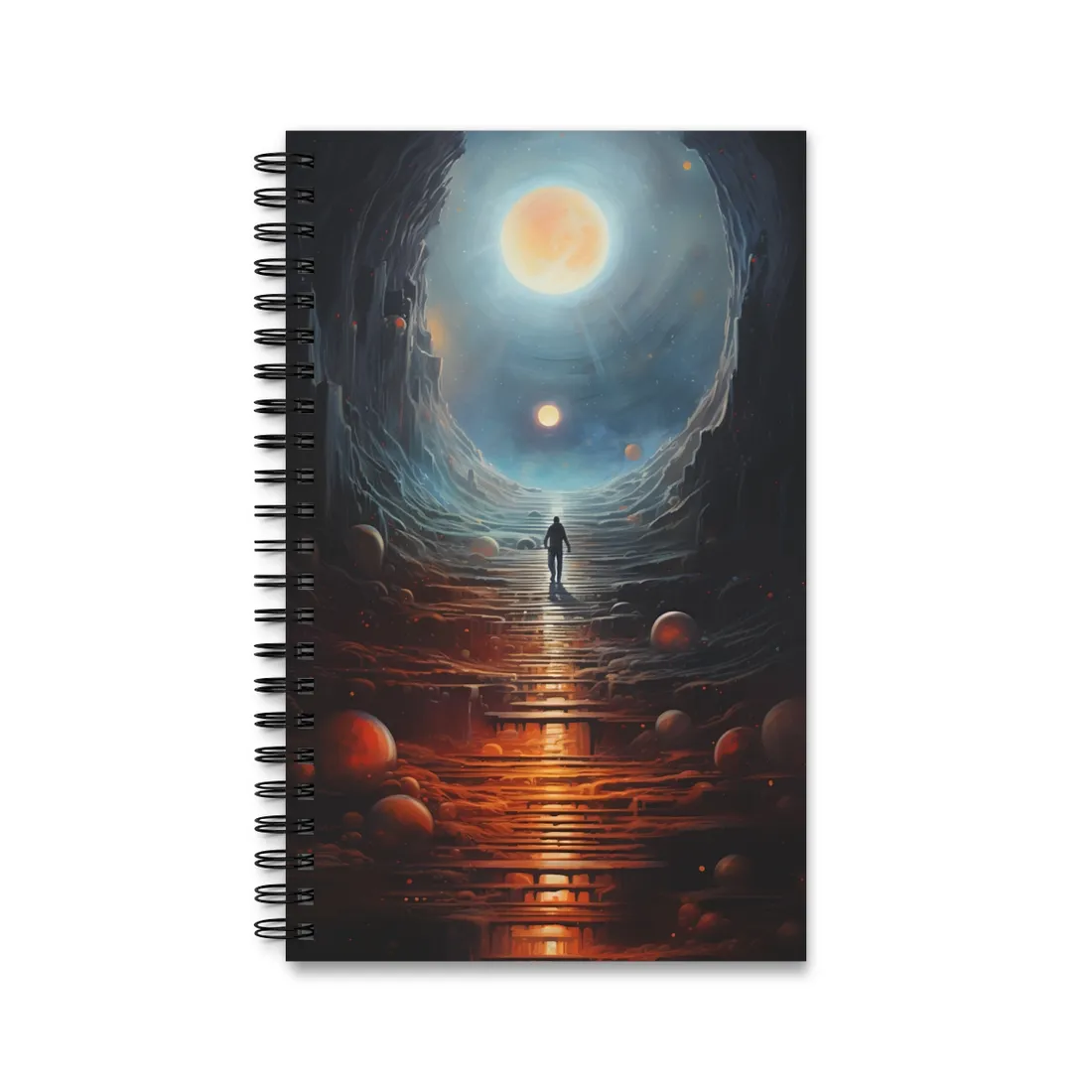 Cosmic Quest: Space Explorer Embarks on an Intergalactic Odyssey - Spiral Notebook