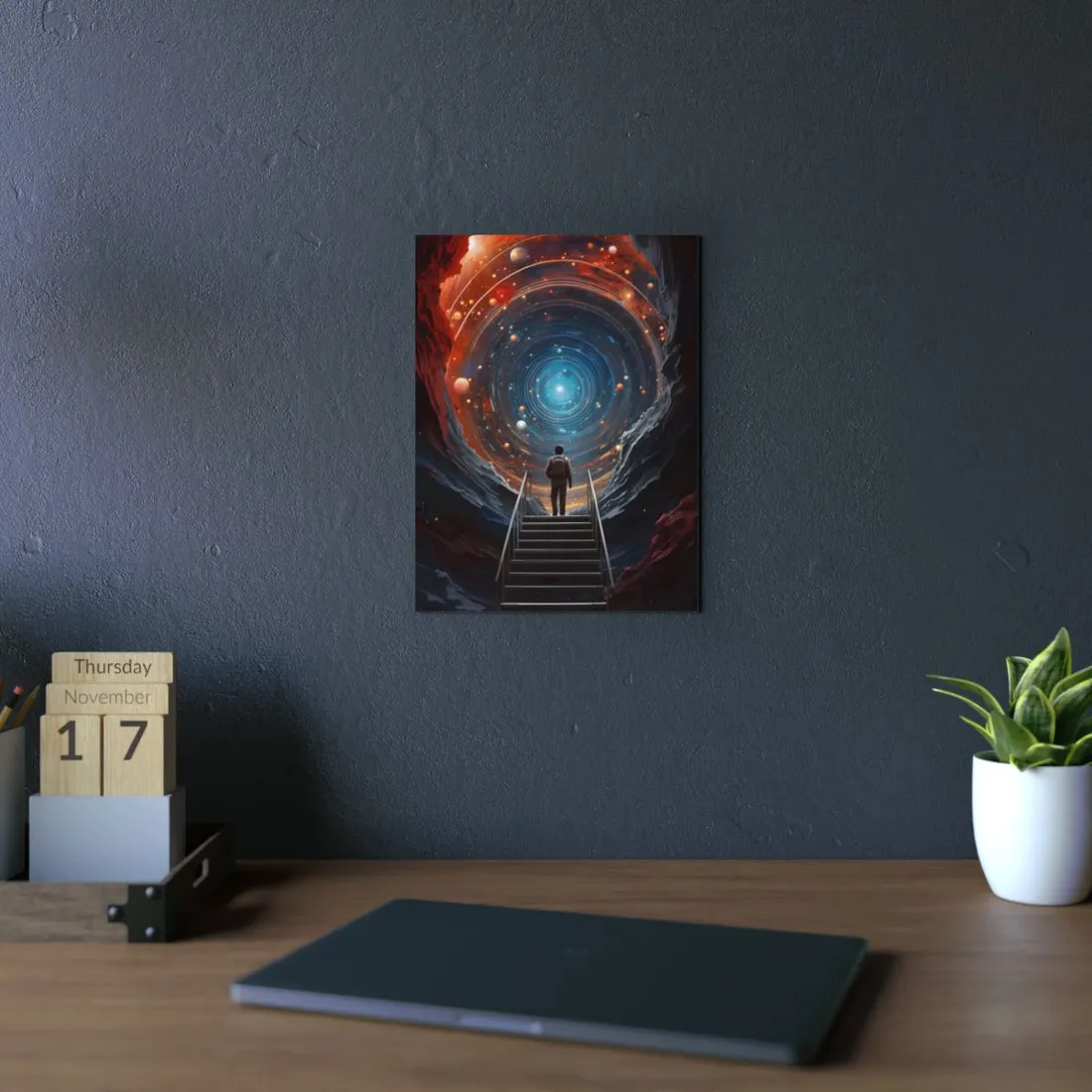 Cosmic Quest: Space-Time Explorer Journey Digital Art - Metal Poster