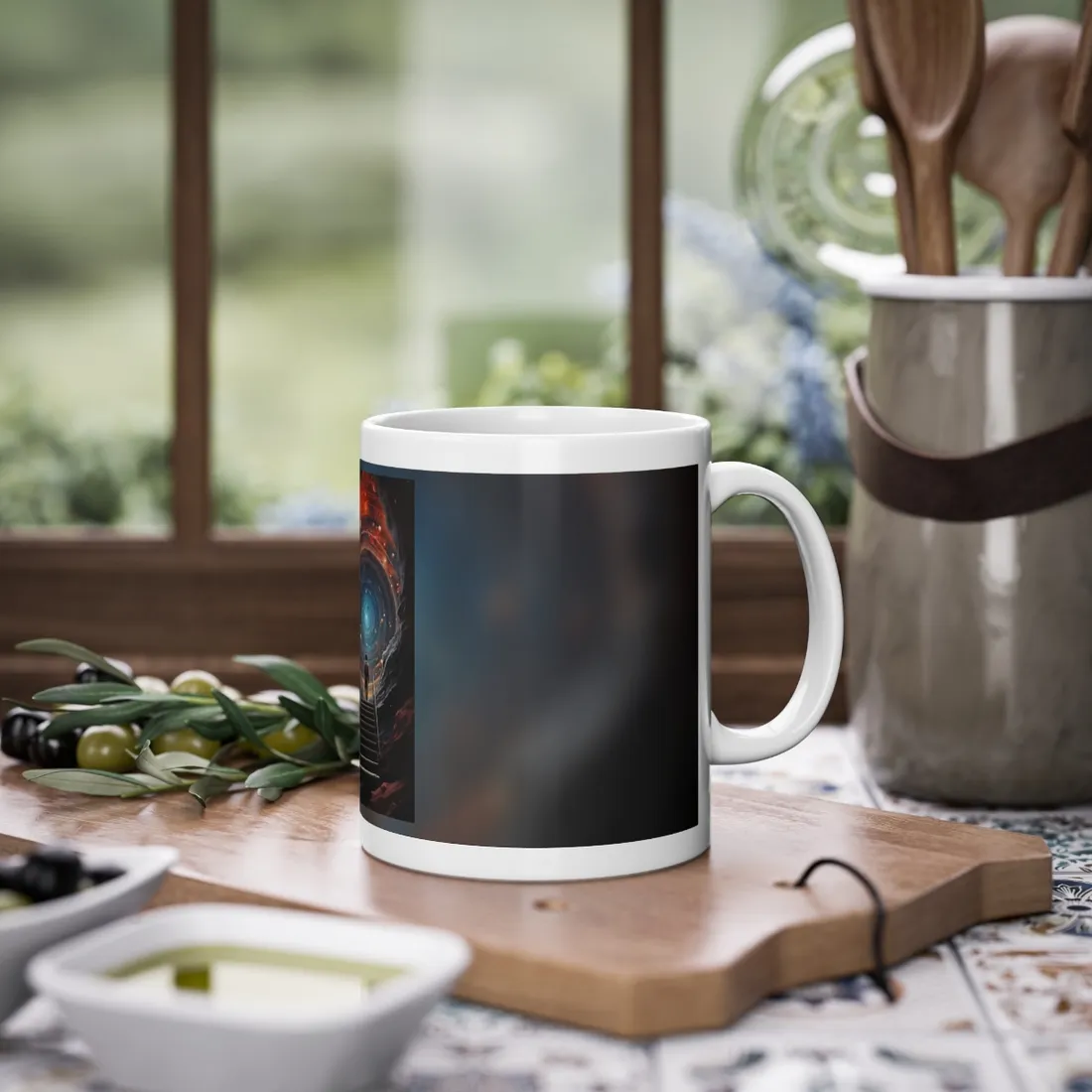 Cosmic Quest: Space-Time Explorer Journey Digital Art - Mug