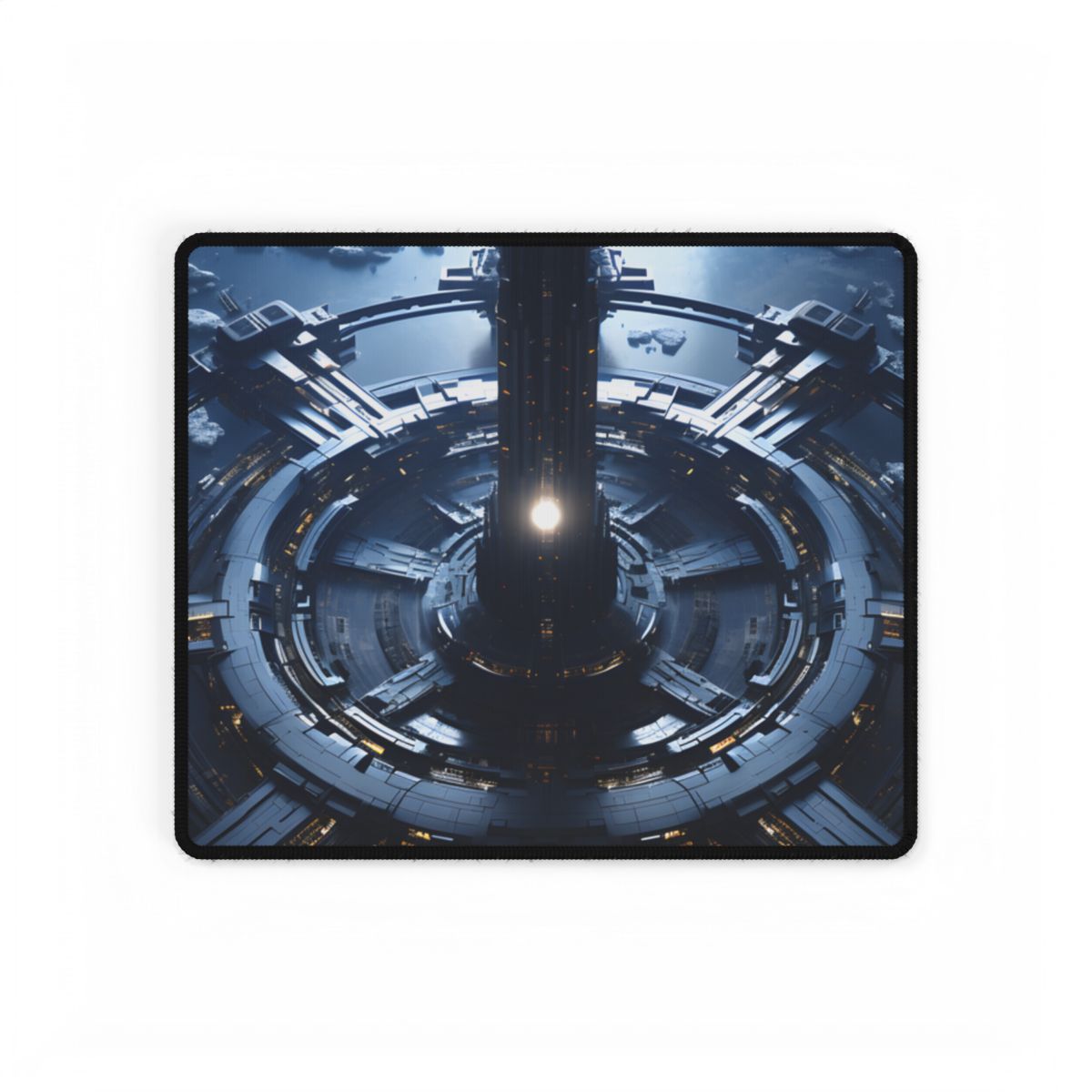 Cosmic Space Station: A Glimpse of Home in the Stars - Desk Mat