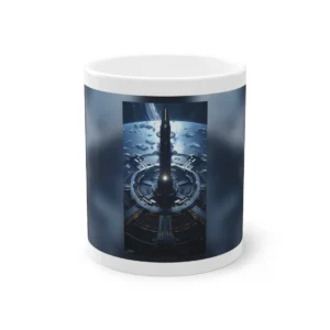 Space Station Above Blue Planet Mug