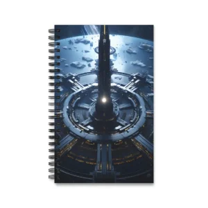 Space Station Above Blue Planet Spiral Notebook