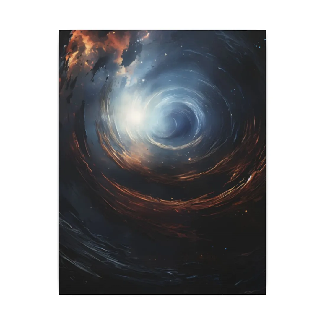 Cosmic Wonder: Black Hole with Orbiting Planet - Canvas