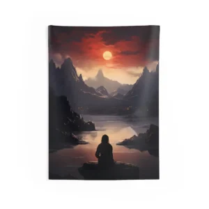 Solitude at Crimson Lake Wall Tapestry