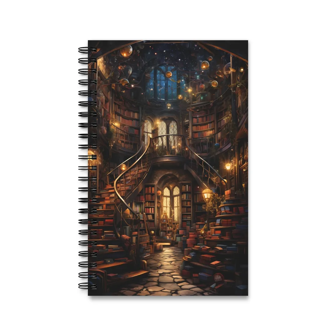 Cozy Magical Bookshop: A Charming Literary Haven - Spiral Notebook