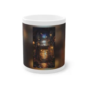 Lantern-Lit Library Hall Mug