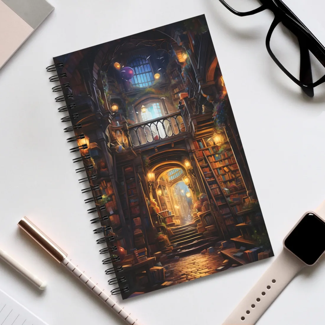 Cozy Magical Bookshop: Enchanting - Spiral Notebook